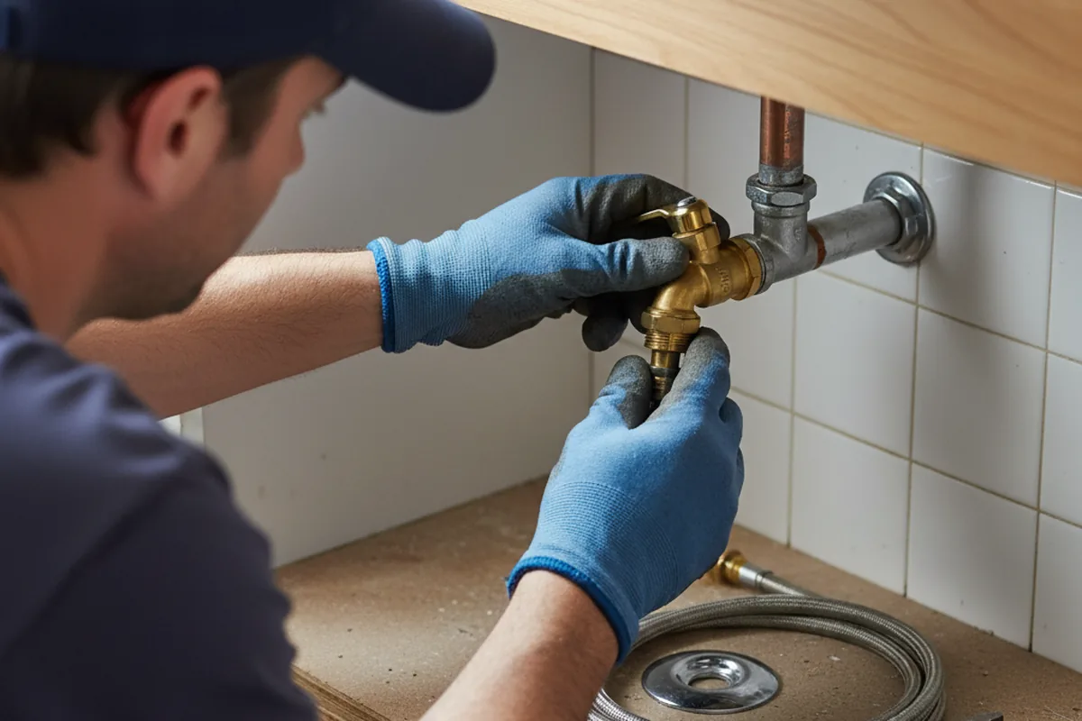 Shutoff valve and fitting work during Faucet and Fixture Repair in Morongo Valley